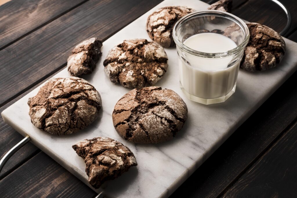 Chocolate Crinkle Cake Mix Cookies