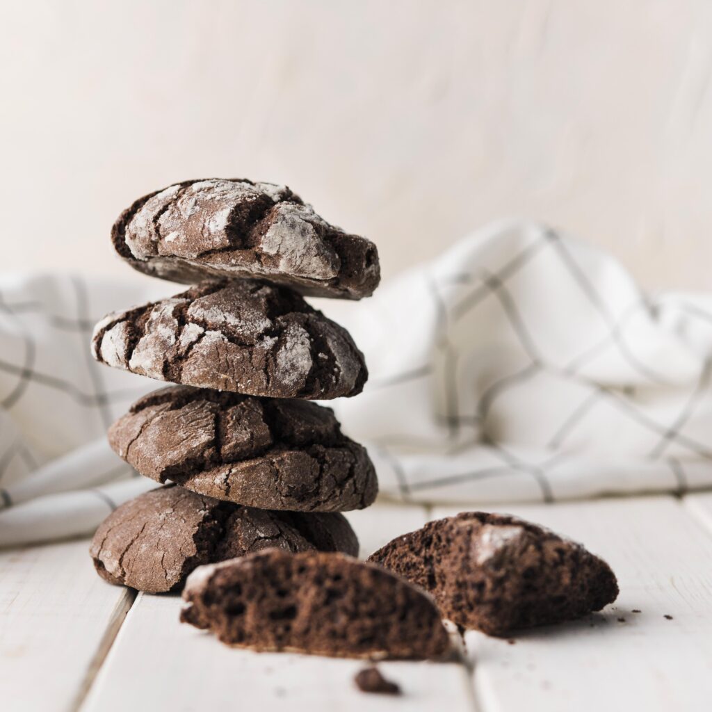 Chocolate Crinkle Cake Mix Cookies